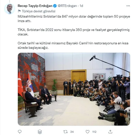 Son dakika: Türkiye ve Sırbistan arasında 7 mutabakat zabtı imzalandı! Başkan Erdoğan’dan önemli açıklamalar: Batı’ya Rusya uyarısı
