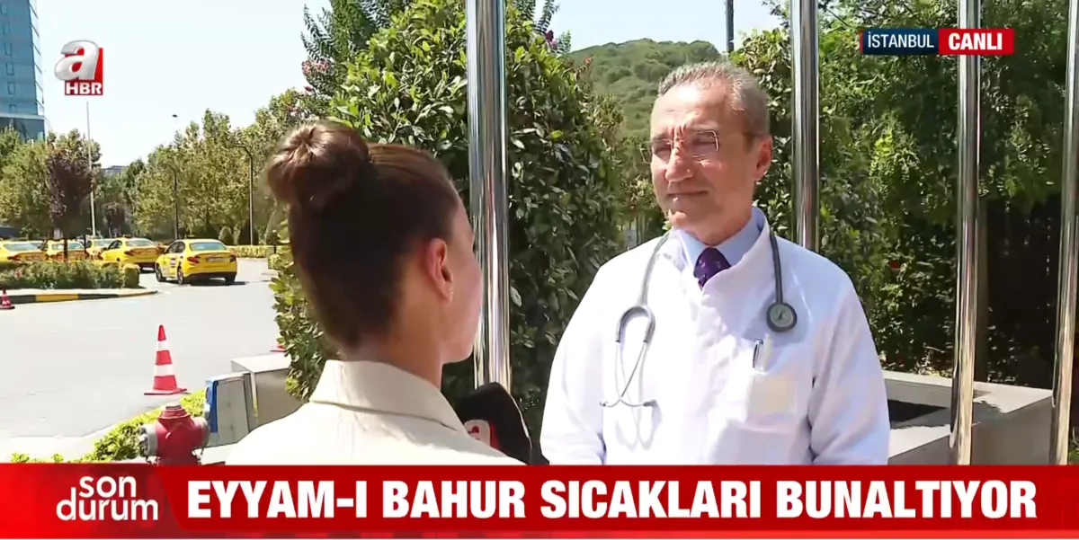 İstanbul’da etkili olan Eyyam-ı Bahur sıcakları, özellikle öğle saatlerinde güneş altında kalanlar ile 65 yaş üstü, çocuklar ve kronik hastalığı bulunanlar için ciddi sağlık riski oluşturuyor. (Görsel: A Haber)