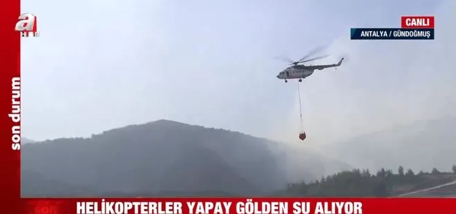 Antalya’da alevlere havadan ve karadan müdahale devam ediyor