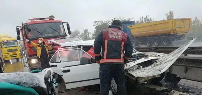 Anadolu Otoyolu’nda zincirleme kaza: 27 araç birbirine girdi! Trafik durdu