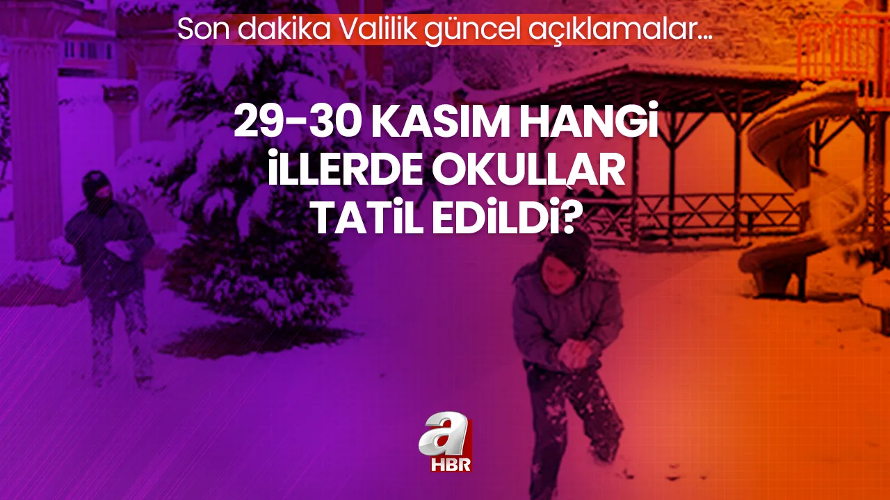 Bugün okullar var mı, yok mu? 30 Kasım hangi illerde okullar tatil edildi? Son dakika Valilik güncel açıklamalar...