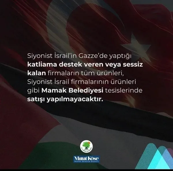 1699261529673.jpeg AK Partili belediyelerden katil İsrail'in mallarına boykot adımı - 2