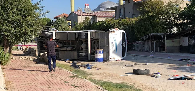 Denizli'de korkutan kaza! 17 kişi yaralandı