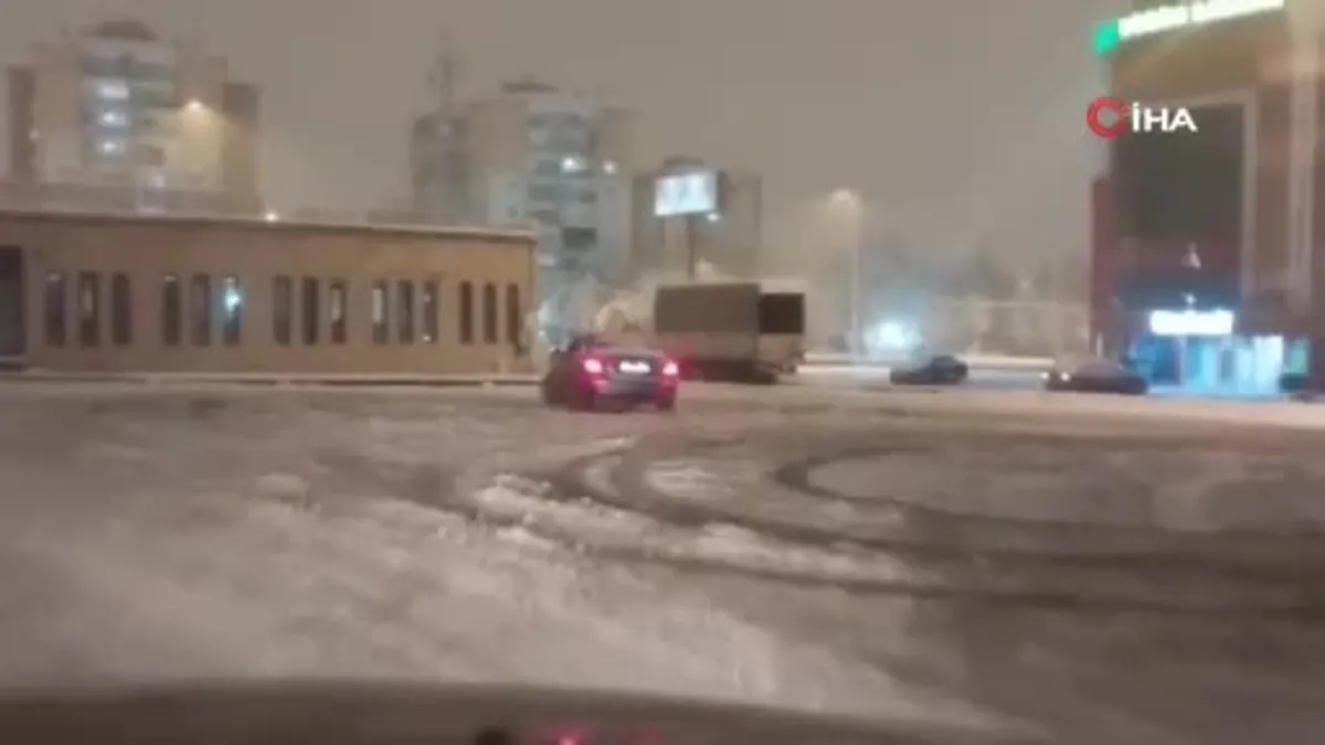 Kayseri'de karda drift pahalıya mal oldu
