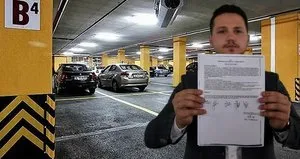 Otopark ücretini böyle iptal ettirdi...