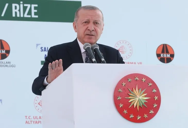 Başkan Recep Tayyip Erdoğan'a Rize'de sevgi seli! Çocuklardan 'Tayyip Dede' sloganları