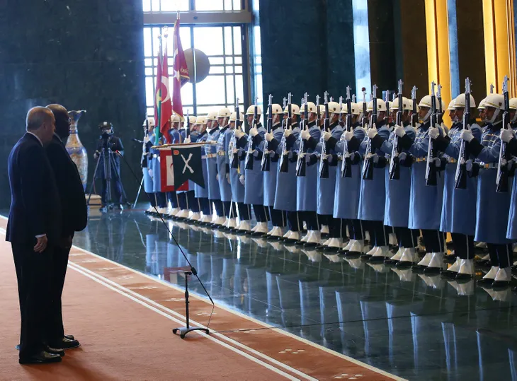 Başkan Erdoğan Burkina Faso Devlet Başkanı Kabore'yi karşıladı
