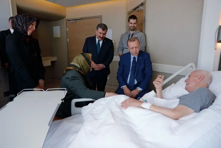 Başkan Erdoğan, hastanedeki eski Adalet Bakanı Şevket Kazan’ı ziyaret etti