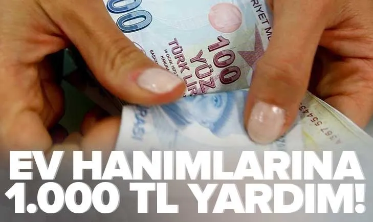 Ev hanımlarına 1000 TL nakit destek! İki ayda bir hesaplara geçecek! e-Devlet’ten başvuran PTT’den alacak!