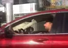 Tek ayağı ile otomobil kullanan maganda yakalandı