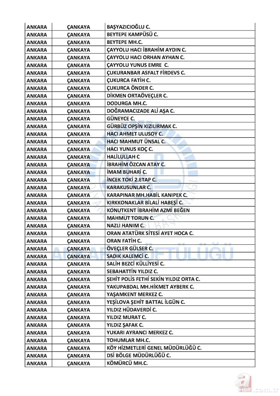 Ankara, İstanbul ve İzmir'de cuma namazı kılınacak camiler açıklandı 10
