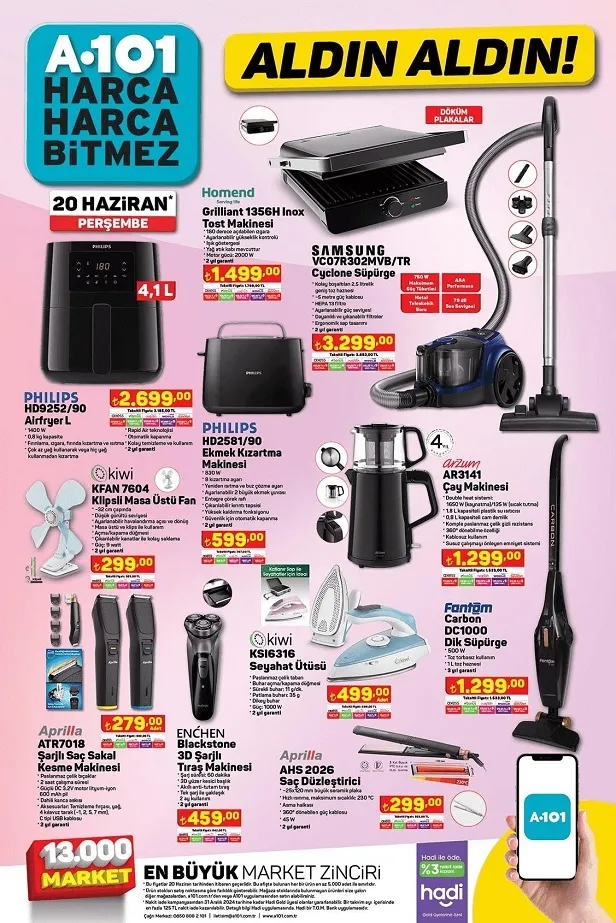 A101 20 Haziran aktüel kataloğu yayınladı! A101 haftanın uygun fiyatlı ürünlerinin tam listesi… - 1