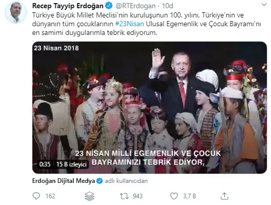 Son dakika: Başkan Erdoğan'dan 23 Nisan mesajı - 1