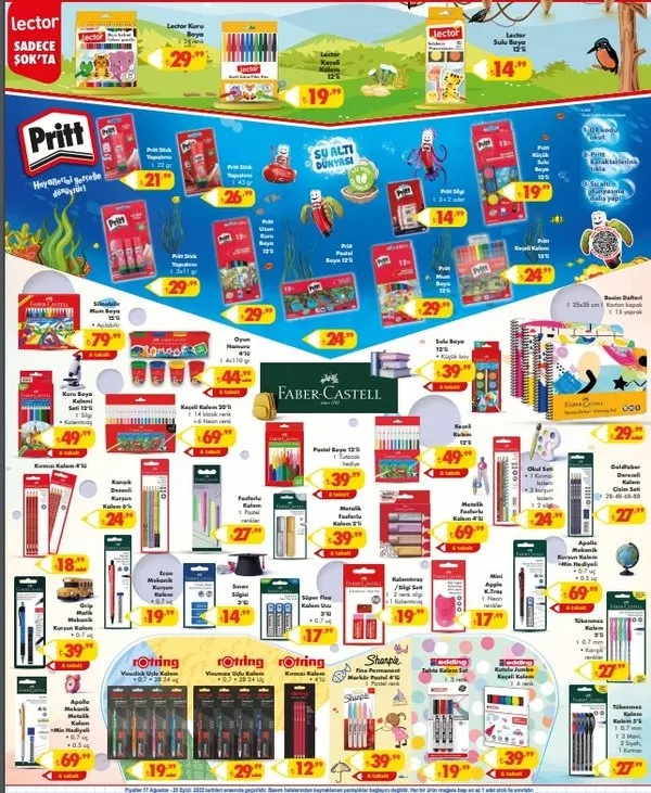 BİM, ŞOK, A101 kırtasiye ürünleri ne zaman satılacak? BİM, ŞOK, A101 kırtasiye ürünleri kataloğu çıktı mı?