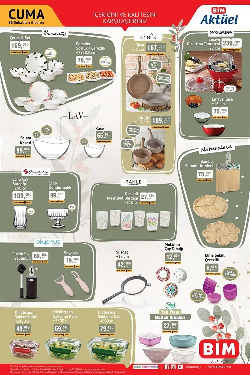 16 Şubat BİM aktüel ürünler kataloğu yayınlandı! Bu BİM indirim afişinde hangi ürünler ucuza satılacak?