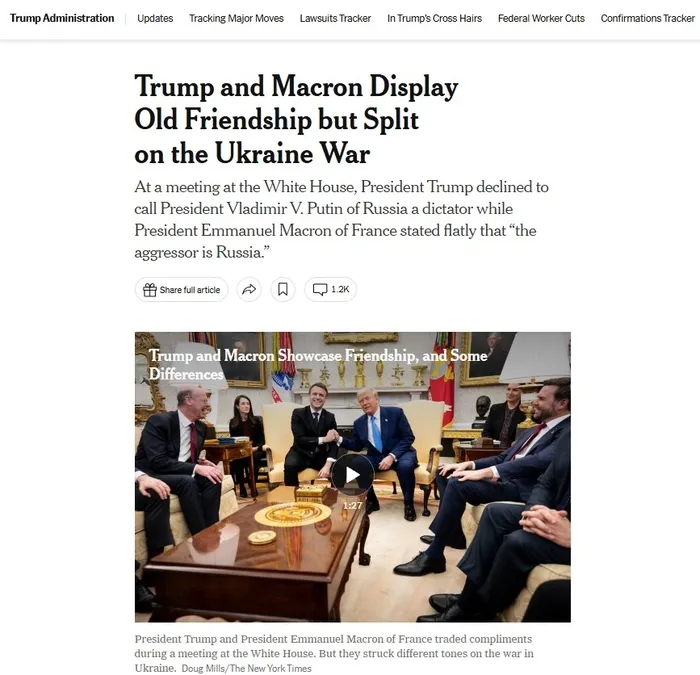 trump-ve-macron-gorusmesinden-ilginc-kare-ikilinin-el-sikismasi-gundem-oldu-1740467255823.jpg New York Times ekran görüntüsü