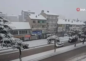 Bitlis Tatvan’da kar yağışı