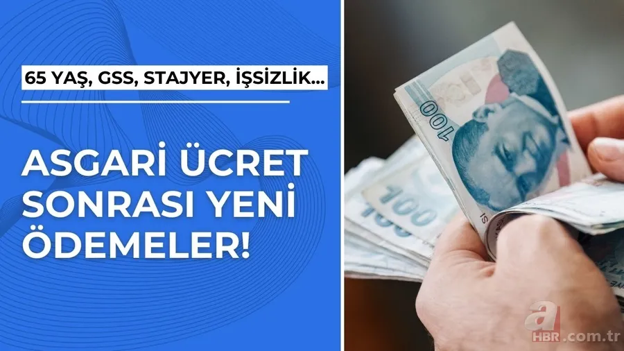%30 zamlı asgari ücret ile 8 yeni ödeme! GSS, stajyer maaşı, engelli, 65 yaş, iş göremezlik kalem kalem yeni zamlı liste 1