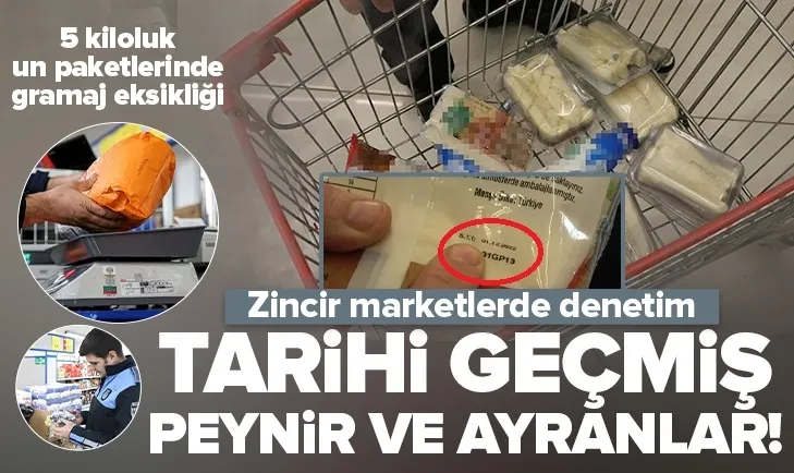Markette tarihi geçmiş peynir ve ayranlar...