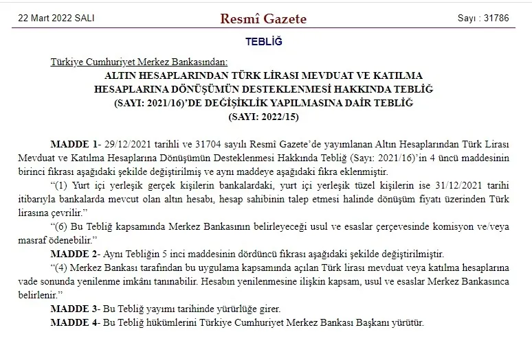 Son dakika... Kur korumalı TL mevduatta düzenleme Resmi Gazete'de - 4
