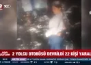 2 yolcu otobüsü devrildi