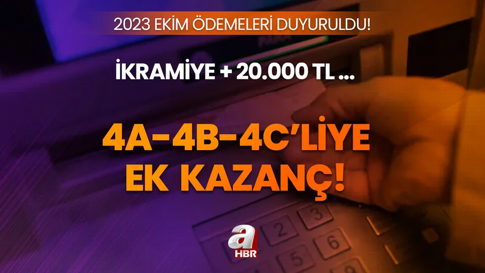 4A, 4B, 4C'lilere bayram ikramiyesi + ek ödeme müjdesi! 9-31 Ekim tarihinde başvuranlar alabilecek! 12.000 TL- 20.000 TL...