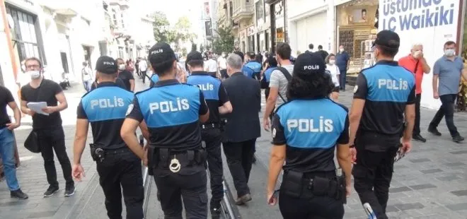Polis ekipleri Taksim İstiklal Caddesi’nde denetimlerini sıklaştırdı