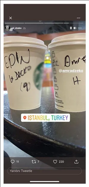 Edin Dzeko'nun İstanbul paylaşımı büyük heyecan yarattı - 1