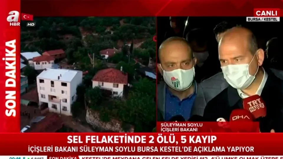 Suleyman Soylu Bursa Daki Sel Bolgesinde Ahaber Son Dakika Video Izle