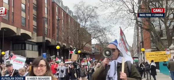 Filistin için Küresel Eylem Günü! Meydanlar Gazze için dolup taşıyor... A Haber İstanbul ve Londra’dan aktardı