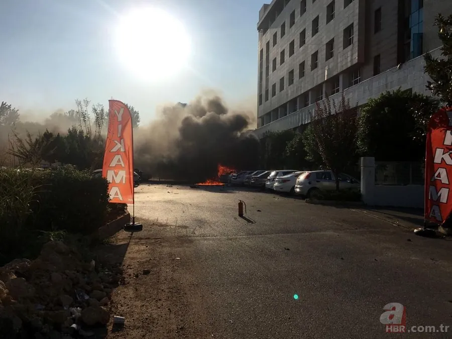 ATSO binası otoparkındaki patlamadan fotoğraflar 22