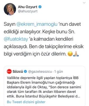 ’Ekrem İmamoğlu’nun AFAD toplantısına çağrılmadığı’ yalanını kimler yaydı?