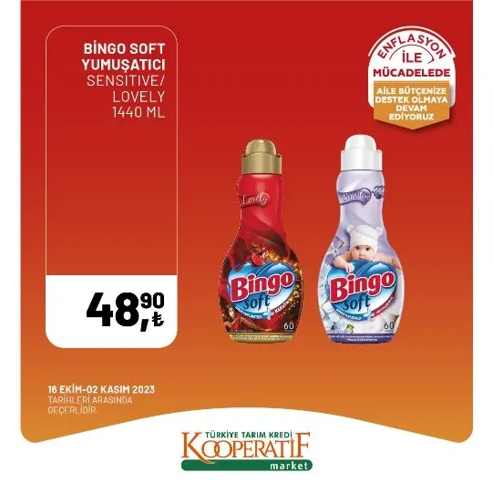 Tarım Kredi Market 30 Ekim indirim kataloğu! Kuru Soğan 5,90 TL, Salatalık 9,75 TL, Limon 10,90 TL, Yerli muz 28,90 TL, Mandalina 12,50 TL satışta…