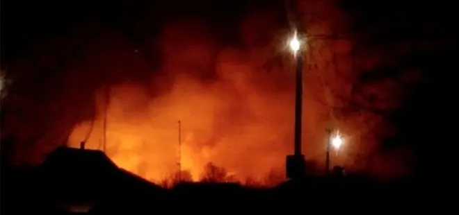 Ukrayna’da cephanelikte yangın