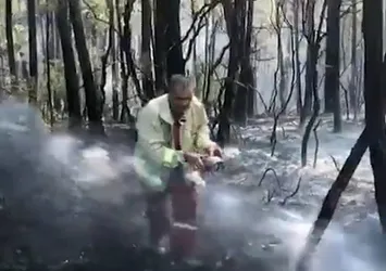 Kahraman orman işçileri bir canı daha kurtardı! İşte yürekleri ısıtan o anlar