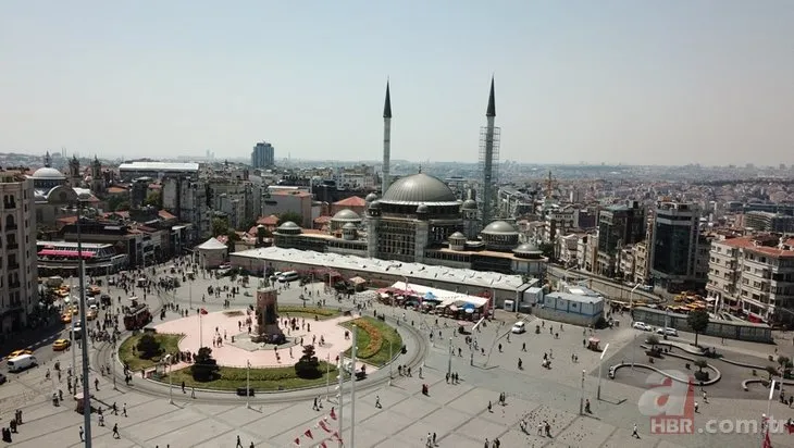 Taksim Camii inşaatındaki son durum havadan görüntülendi | Taksim Camii ne zaman açılacak?