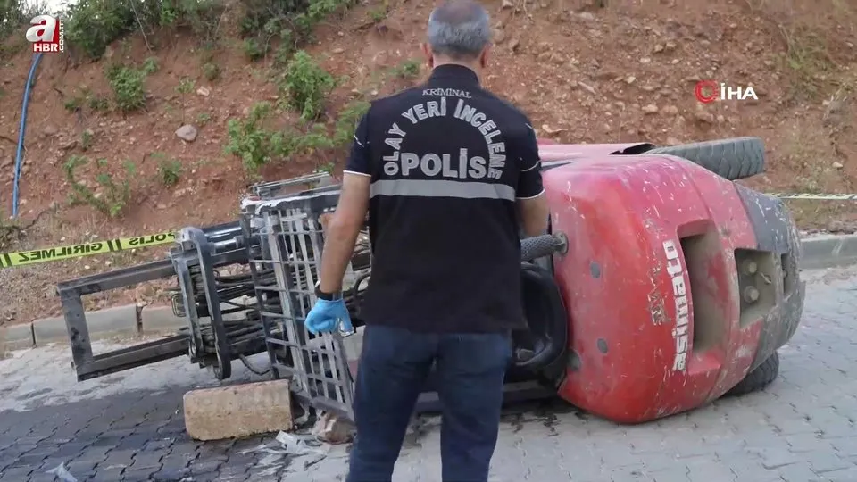 Forkliftin altında kalan 16 yaşındaki sürücü hayatını kaybetti