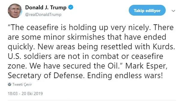 Trump o ifadeleri değiştirdi! Trump'tan yeni Suriye paylaşımı - 1