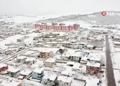 Yozgat’ta kar güzelliği kamerada