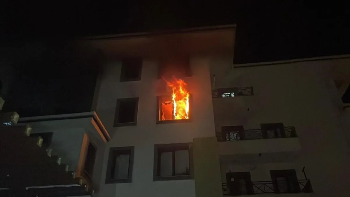 Karaman'da dehşet anları! Annesine sinirlenen evlat evi ateşe verdi: 10 kişi mahsur kaldı
