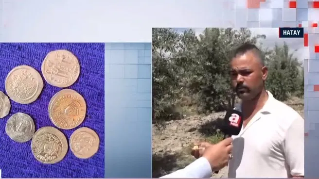 Tarlasında altın dolu küp buldu! 22 altın sikkeyi devlete verdi | Yaşadıklarını A Haber'e anlattı: Etrafa altınlar saçıldı