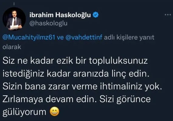 1674048239209.jpg İbrahim Haskoloğlu'ndan Trabzonlulara çirkin saldırı! Birçok Trabzonlunun kanser yüzünden hayatını kaybetmesiyle dalga geçerek "Çernobil artıkları" dedi - 3
