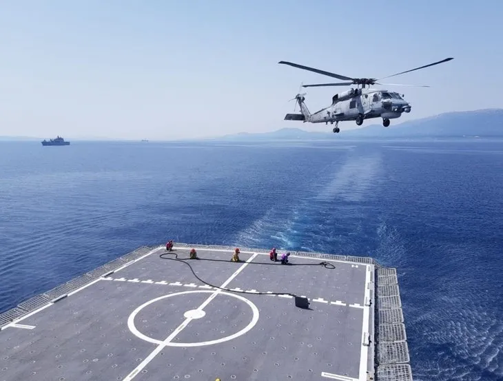 MSB fotoğrafları paylaştı: Türk donanması Ege Denizi’nde