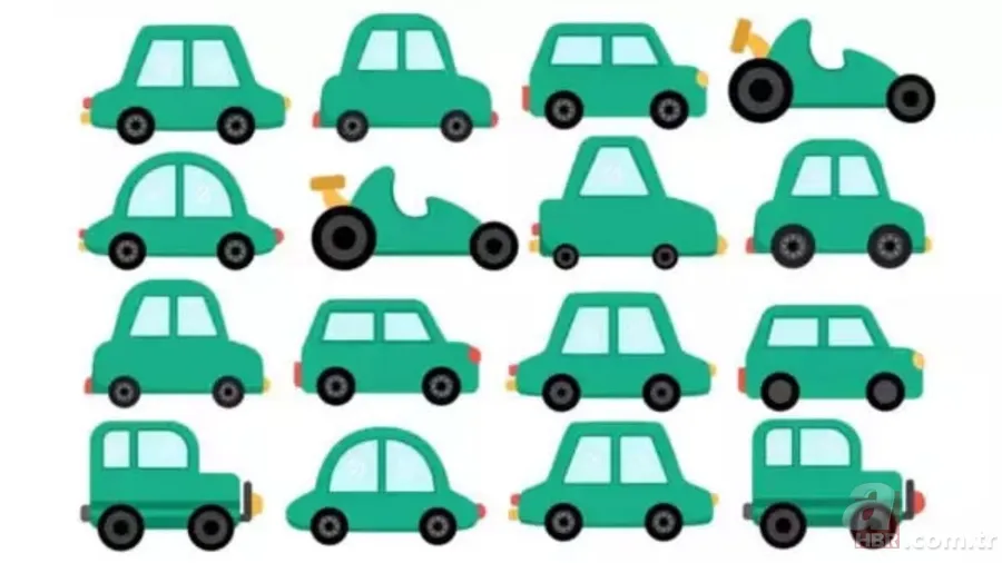 Optik illüzyon testi: Sadece üstün zekâlar görebilir: 5 saniyede aynı 2 arabayı bulabilir misin? 4