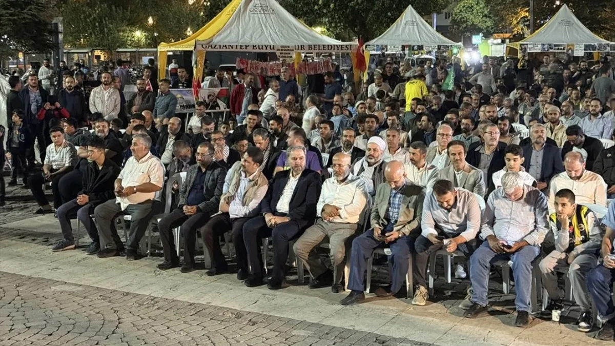 Sumud Filosu'nda siyonist saldırıya Gaziantep'te protesto!