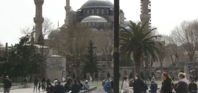 Sultanahmet çevresinde turist yoğunluğu