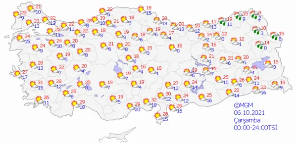 1633098947034.png Meteoroloji'den başta İstanbul olmak üzere çok sayıda ile sağanak yağış ve kuvvetli fırtına uyarısı! İstanbul Ankara İzmir'de bu hafta hava durumu nasıl olacak? - 11