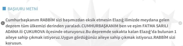 Elazığ depremi sonrası CİMER’e destek mesajları yağdı!
