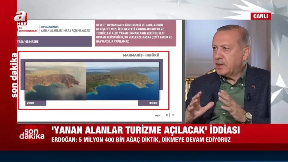 Başkan Erdoğan A Haber canlı yayınında açıkladı: 19 yılda...