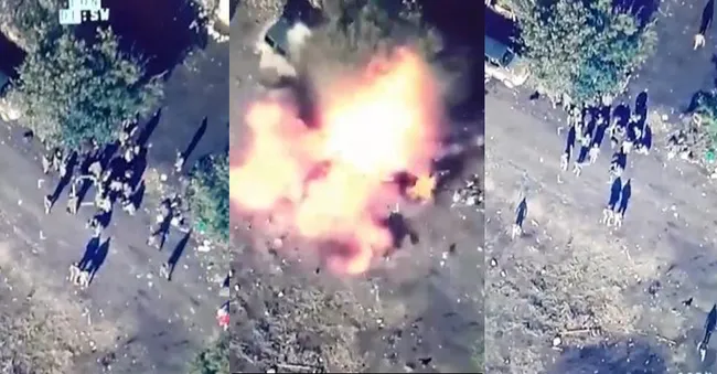 Ermenistan askerlerinin SİHA tarafından yok edildiği anlar kamerada!